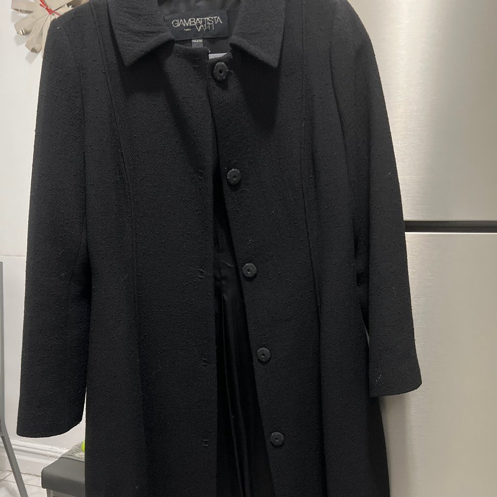 GIAMBATTISTA VALLI Paris black womens coat size 2